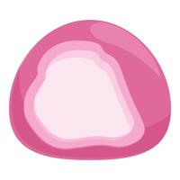 rosa mochi cibo icona cartone animato vettore. Asia coreano cibo vettore