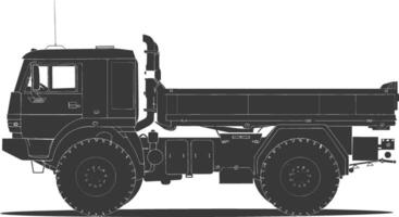 ai generato silhouette militare camion nero colore solo vettore