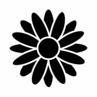 icona del fiore di calendula black.eps