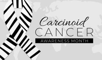 carcinoide cancro consapevolezza mese sfondo illustrazione bandiera vettore