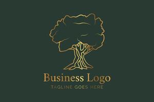 vecchio oliva albero logo vettore