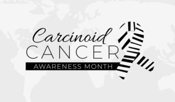carcinoide cancro consapevolezza mese sfondo illustrazione vettore