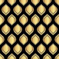 arte deco nero oro modello con geometrico forme vettore