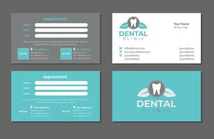 dentista attività commerciale carta modello impostato vettore