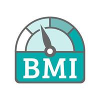 bmi corpo massa indice icona illustrazione vettore
