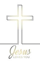 Gesù gli amori voi cristiano elegante illustrazione su bianca sfondo vettore