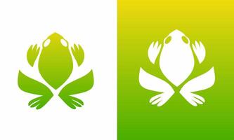 illustrazione vettore grafica di verde rana logo design modello, adatto per azienda simboli