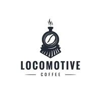 locomotiva treno caffè fagiolo fricchettone Vintage ▾ logo vettore