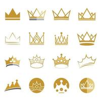 royal king queen crown elegante design del logo di lusso vettore