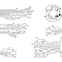 progettazione dell'icona dell'illustrazione di vettore del modello di logo del circuito
