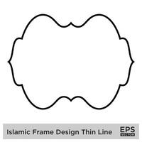 islamico telaio design magro linea vettore