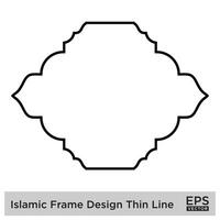 islamico telaio design magro linea vettore