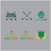 disegno dell'icona dell'illustrazione di vettore del modello di logo di golf