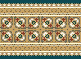 attraversare cucire. pixel. geometrico etnico orientale senza soluzione di continuità modello tradizionale sfondo. stile azteco astratto vettore illustrazione. design per tessile, tenda, tappeto, sfondo, vestiario, involucro