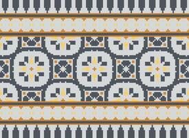 attraversare cucire. pixel. geometrico etnico orientale senza soluzione di continuità modello tradizionale sfondo. stile azteco astratto vettore illustrazione. design per tessile, tenda, tappeto, sfondo, vestiario, involucro