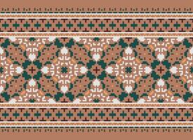 attraversare cucire. pixel. geometrico etnico orientale senza soluzione di continuità modello tradizionale sfondo. stile azteco astratto vettore illustrazione. design per tessile, tenda, tappeto, sfondo, vestiario, involucro