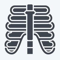 icona torace. relazionato per umano organo simbolo. glifo stile. semplice design modificabile. semplice illustrazione vettore