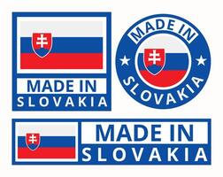 slovaccovettore impostato fatto nel slovacchia design Prodotto etichette attività commerciale icone illustrazionea.eps vettore