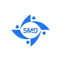 S m d design. bianca aba lettera. smd, S d m lettera logo design. iniziale lettera smd lettera logo impostare, connesso cerchio maiuscolo monogramma logo. S m d lettera logo vettore design. professionista vettore