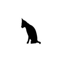 ideale per animale domestico a tema design.cat silhouette vettore impostato isolato su bianca sfondo.gatti impostato nero silhouette isolato . vettore illustrazione. nero sagome contro un' bianca sfondo.