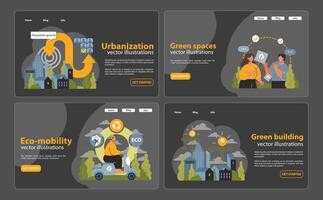 urbano sviluppo impostare. piatto vettore illustrazione