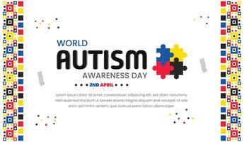splendente leggero su autismo, consapevolezza e accettazione mondo autismo giorno vettore