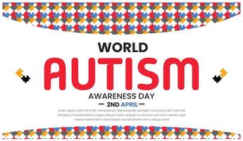 splendente leggero su autismo, consapevolezza e accettazione mondo autismo giorno vettore