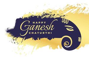 contento ganesh Chaturthi Festival sfondo nel grunge stile vettore