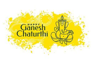 indù tradizionale ganesh Chaturthi sfondo nel grungy dipingere stile vettore