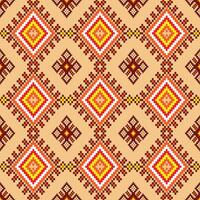senza soluzione di continuità modello nel il stile di nativo americani. esso Caratteristiche rosso, arancia, e giallo geometrico design per quadrati,diamanti,tessuto,boho,tappeto,tessuto,ikat,tribale,batik,vettore,illustrazione,modello vettore