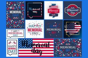 banner del memorial day vettore