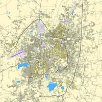 carta geografica di indore, madhya pradesh, India vettore