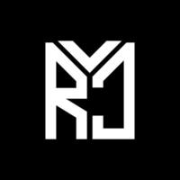 rj lettera logo design su nero sfondo. rj creativo iniziali lettera logo concetto. rj lettera design. vettore