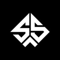 ss lettera logo design su nero sfondo. ss creativo iniziali lettera logo concetto. ss lettera design. vettore