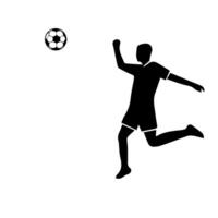 calcio calcio giocatore silhouette ritagliare delinea.soccer calcio giocatore silhouette ritagliare lineamenti. vettore