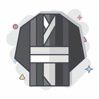 icona yukata. relazionato per Giappone simbolo. comico stile. semplice design illustrazione. vettore
