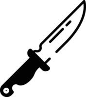coltello glifo e linea vettore illustrazione