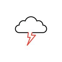 icona nubi temporalesche, tempesta, isolate icona su bianca sfondo, adatto per siti web, blog, loghi, grafico disegno, sociale media, ui, mobile app. vettore