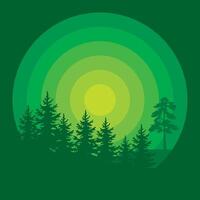 montagna e foresta vettore logo, questo logo simboleggia un' natura, pace, e calma