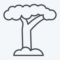 icona baobab. relazionato per Sud Africa simbolo. linea stile. semplice design illustrazione vettore