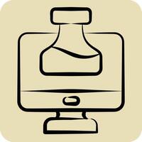 icona chimica tutorial. relazionato per apprendimento simbolo. mano disegnato stile. semplice design illustrazione vettore