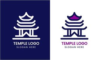 ai generato tempio logo icona simbolo Chiesa Torre religione edificio logo design minimalista moderno modello vettore
