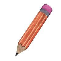semplice matita isolato su bianca sfondo. acquerello illustrazione vettore