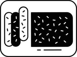 tempeh glifo e linea vettore illustrazione