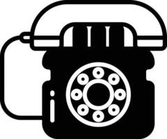 Telefono glifo e linea vettore illustrazione