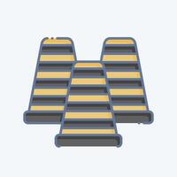icona coni. relazionato per pattinando simbolo. scarabocchio stile. semplice design illustrazione vettore