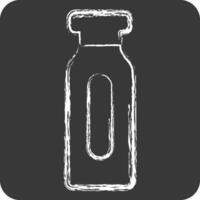 icona sport bottiglia. relazionato per pattinando simbolo. gesso stile. semplice design illustrazione vettore