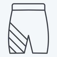 icona breve. relazionato per pattinando simbolo. linea stile. semplice design illustrazione vettore