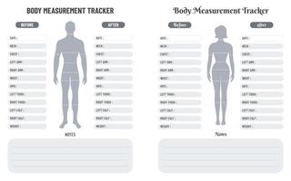 tracker di misurazione del corpo per uomini e donne per la perdita di peso vettore