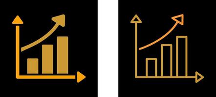 crescente statistica vettore icona